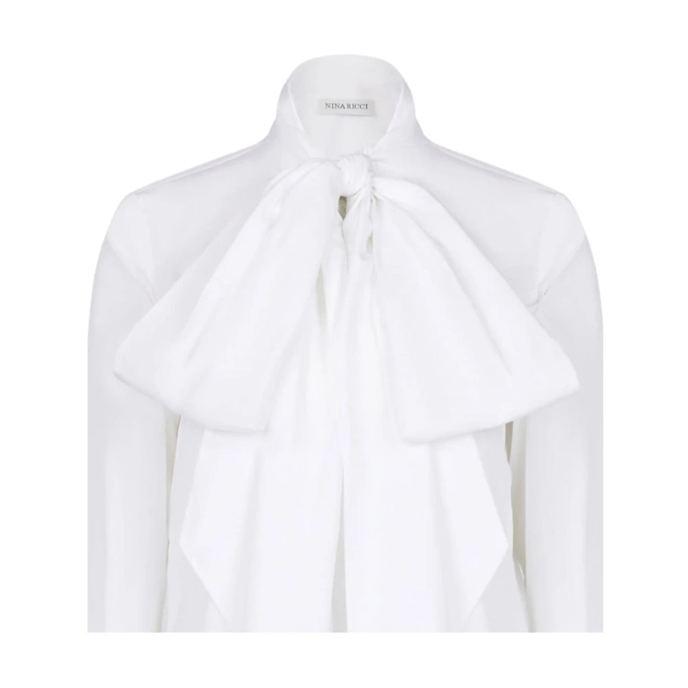 Nina Ricci Klassieke Witte Poplin Overhemd White Dames