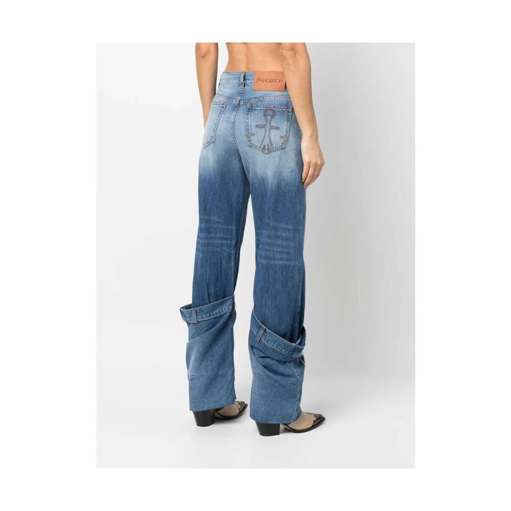 JW Anderson Versleten lichtblauwe katoenen rechte jeans Blue Dames