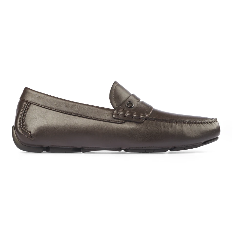 Ferragamo Women's Brown Loafers, 5 1/2 Uk, Flat Shoes