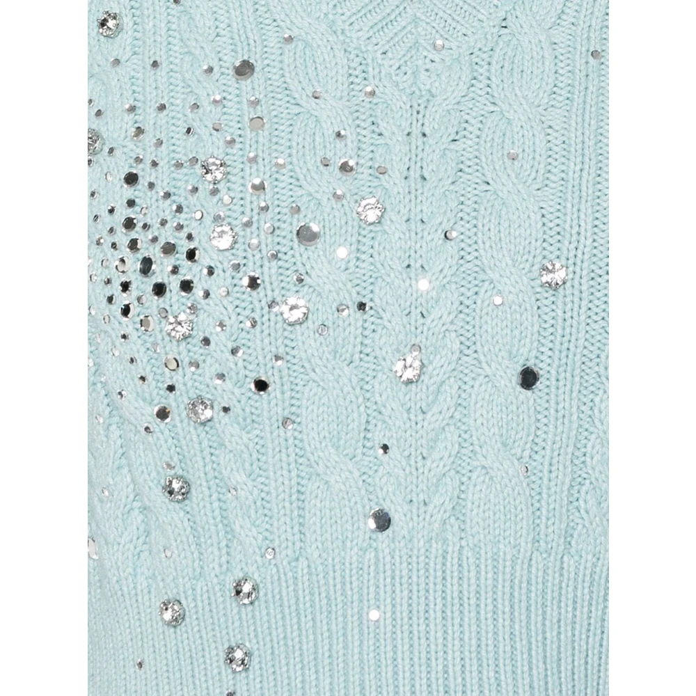 DES Phemmes Wollen Gebreid Vest Blue Dames