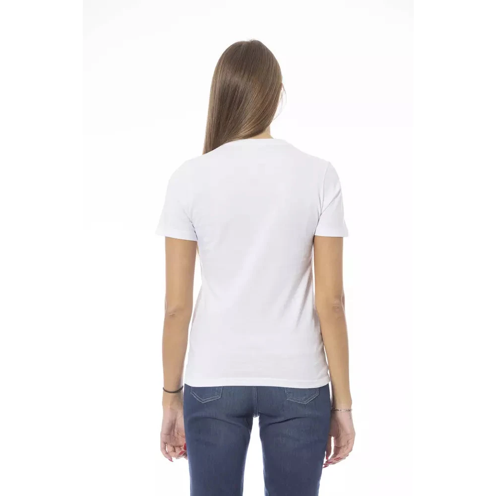Baldinini Trendy Witte Katoenen Top Multicolor Dames