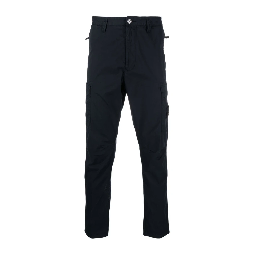 Stone Island Blue Cargo Trousers - Male - Slim-Fit Trousers - W34 - Trousers