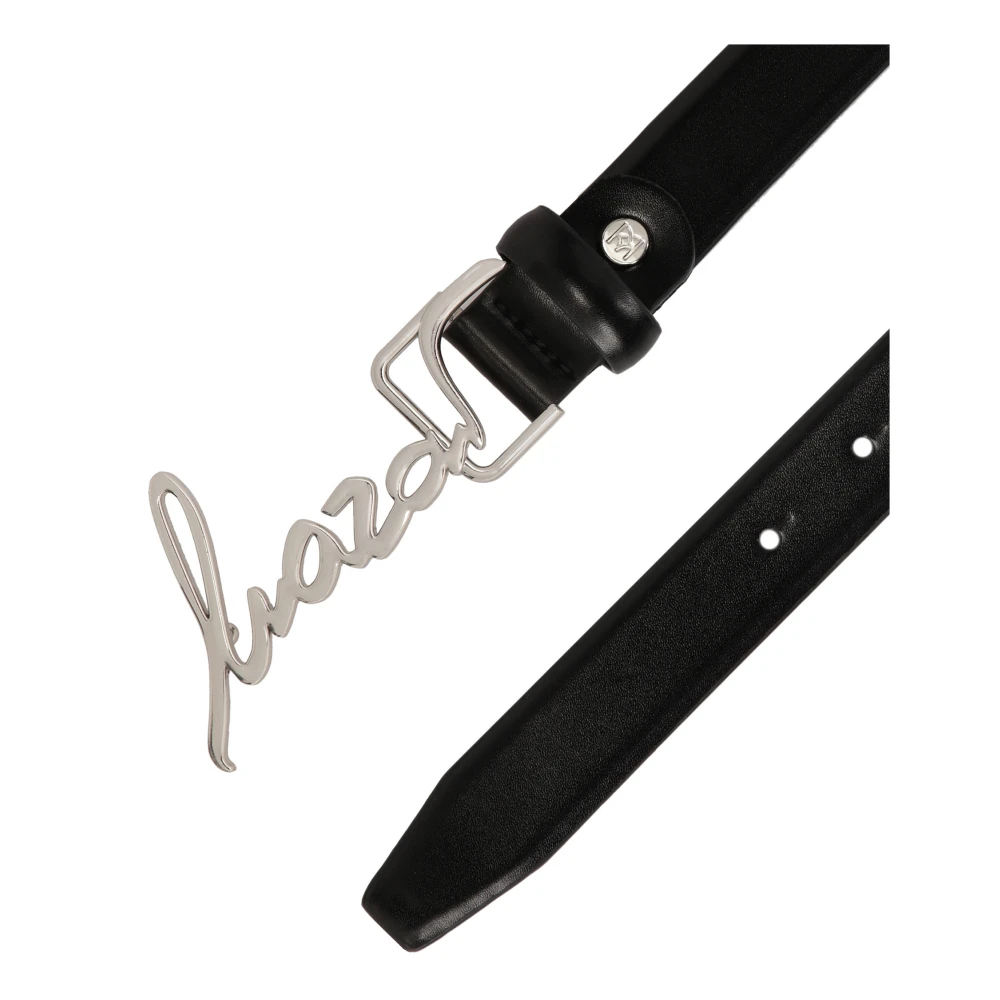 Kazar Smalle band met metalen logogesp Black Dames