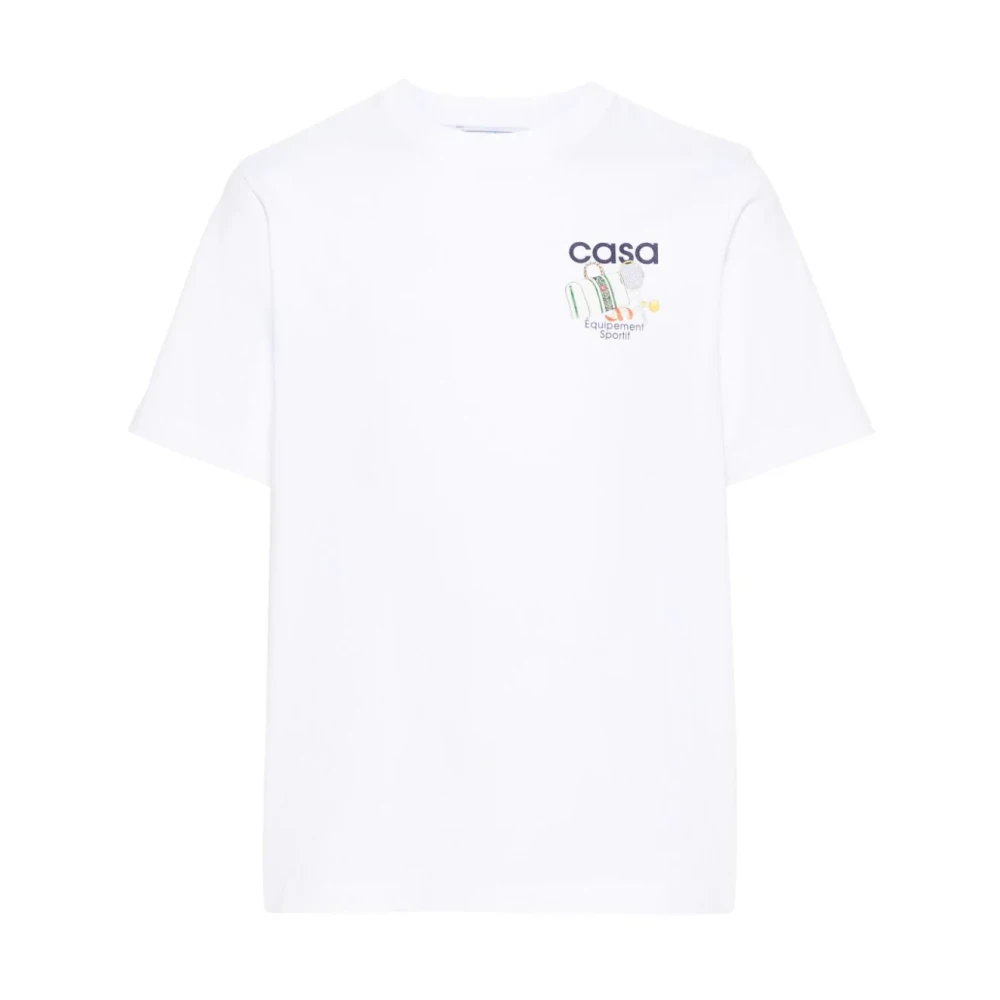 Casablanca Men's White Printed T-Shirt
