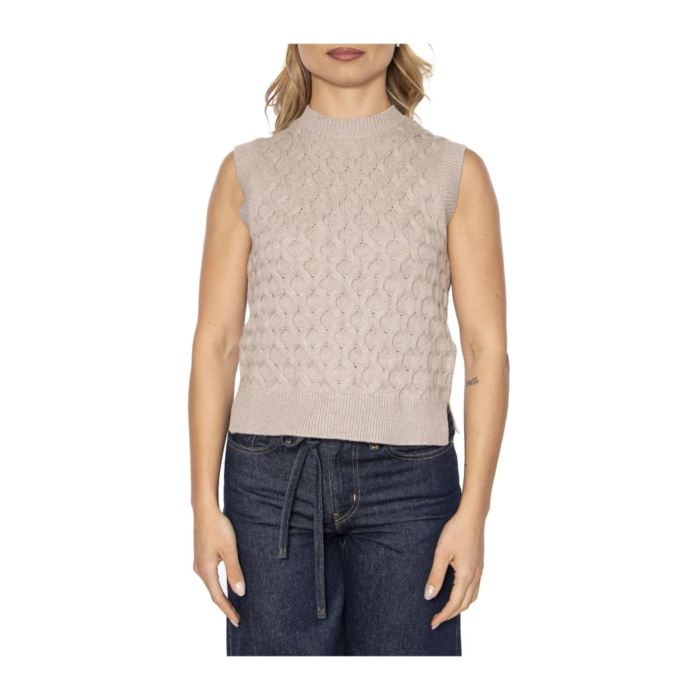 Levi's Donna Beige - Bluebell Cable Vest - Knitwear - L