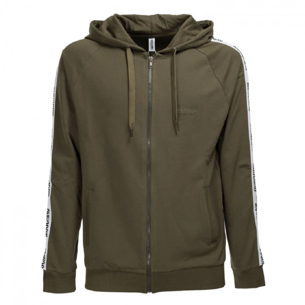 Moschino Zip Hoodie Green, Herr