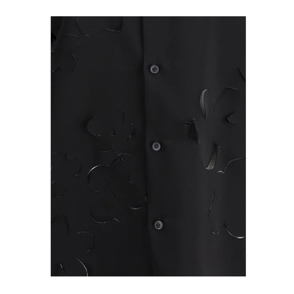 Marni Bloemen Cut-Out Shirt met Knoopmanchetten Black Dames