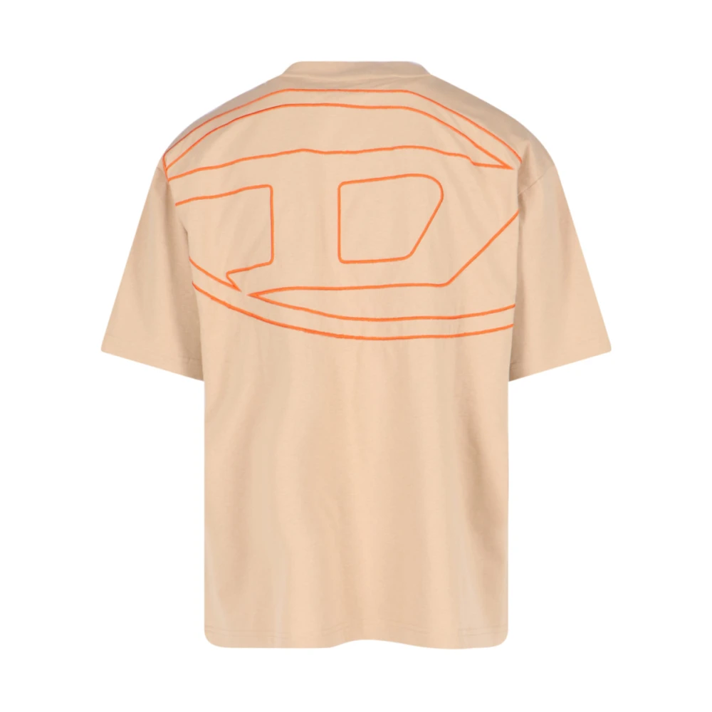Diesel Beige T-shirts en Polos Beige Heren
