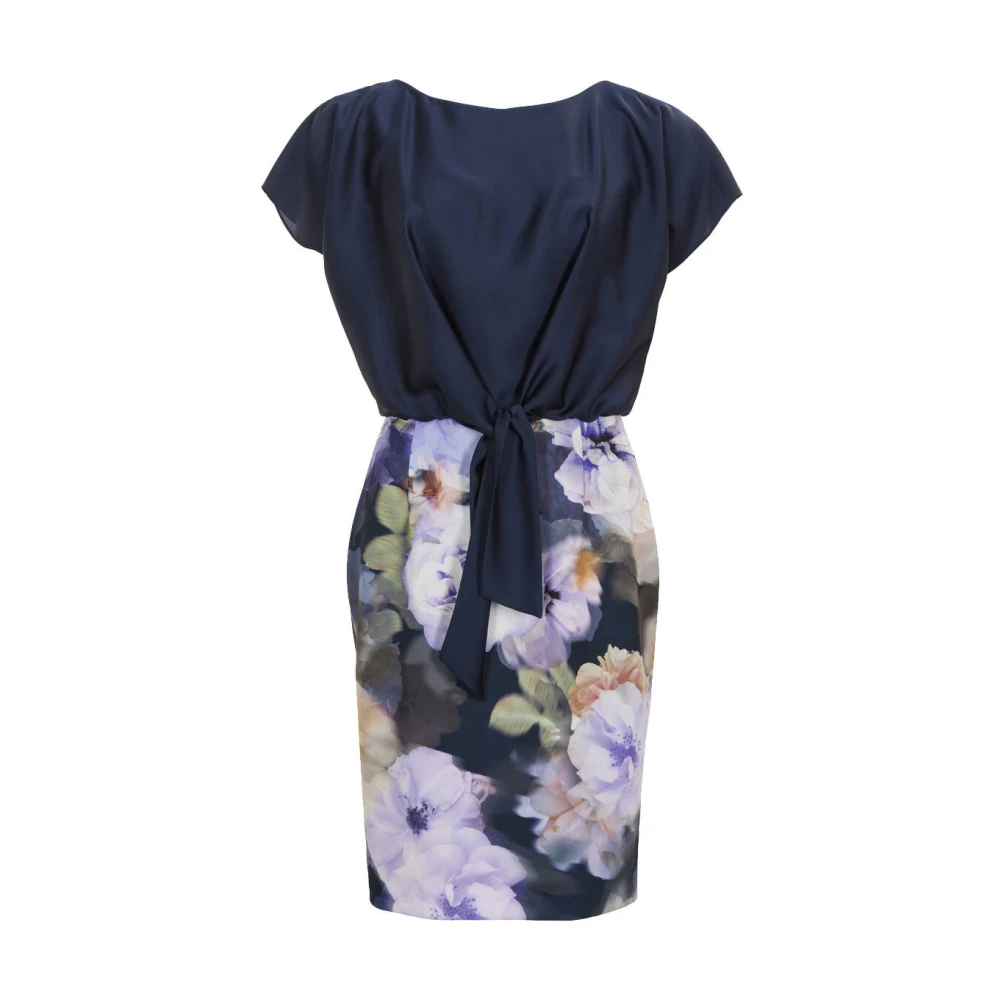 Swing Bloemenprint Jurk Blue Dames