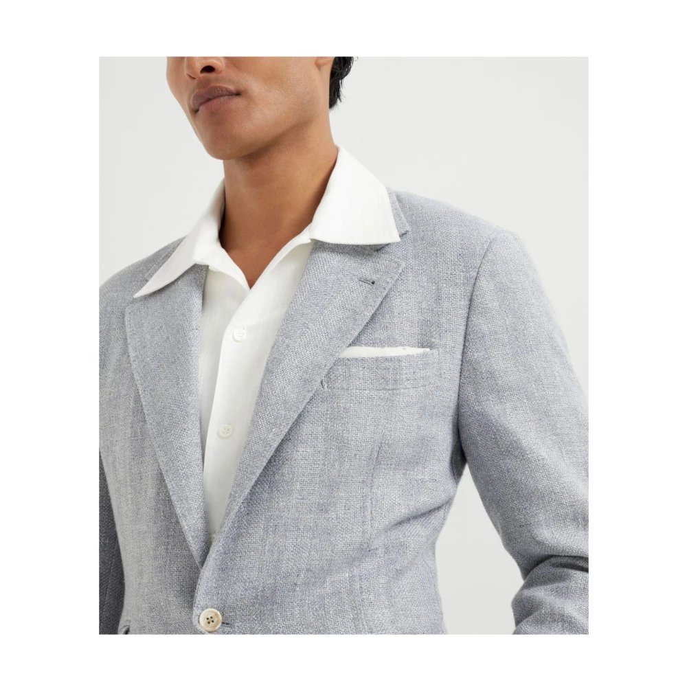 BRUNELLO CUCINELLI Lichtgrijze Herenjas Gray Heren