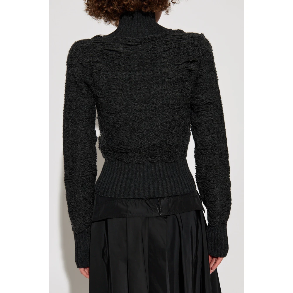 MM6 Maison Margiela Wol wollen trui met turtleneck Gray Dames