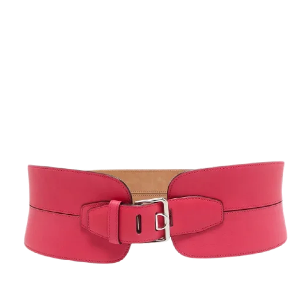 Dior Vintage Pre-owned Leather belts Pink Dames
