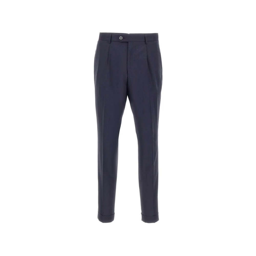 Boss Mannelijk Blauw Broeken Heren, L, Leer, Suit Broeken