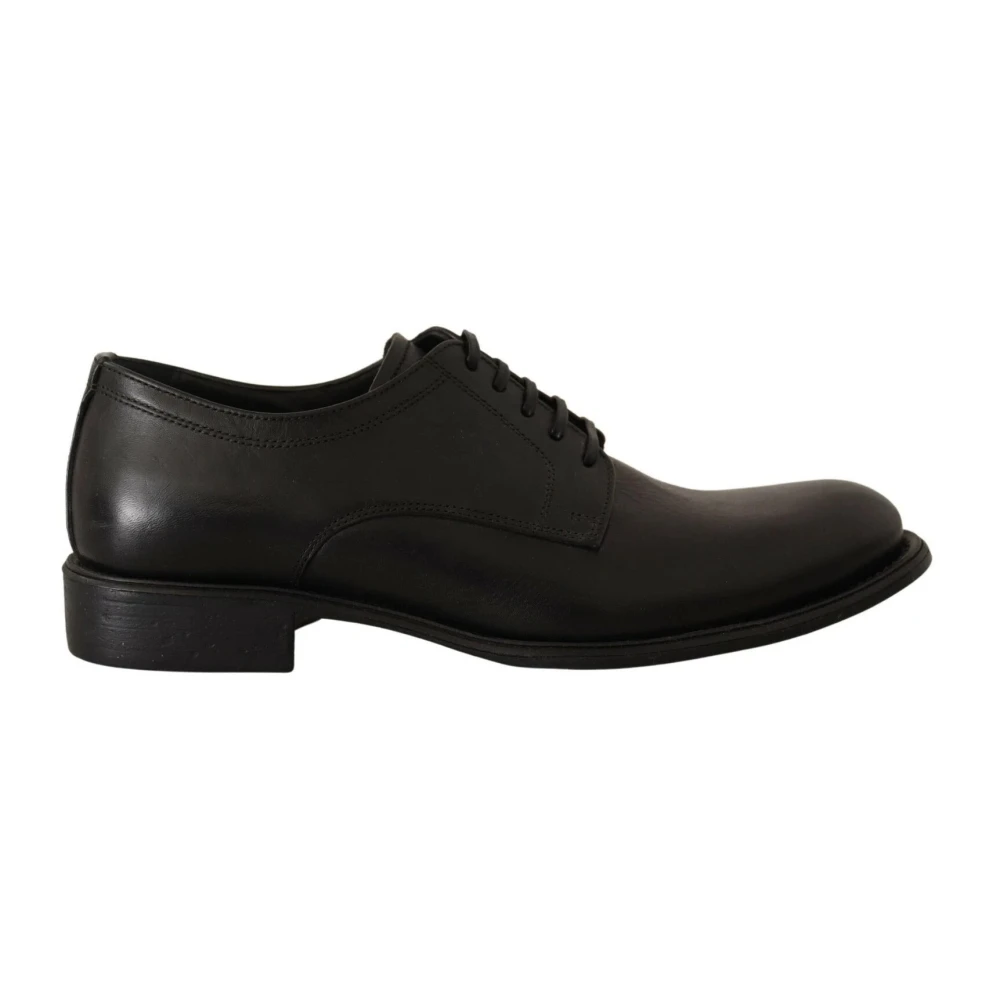 Dolce & Gabbana Men's Black Dress Shoes, 6 Uk, Lace Up Leather Formal Shoes