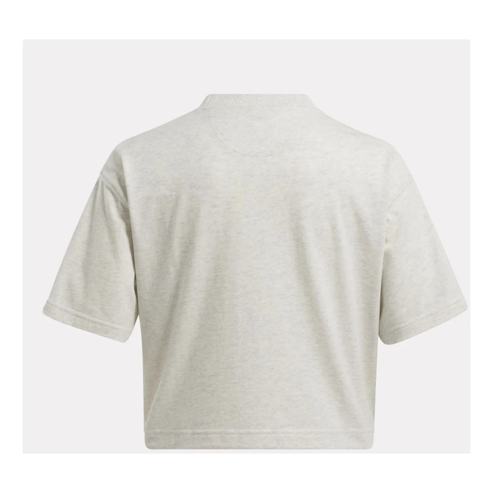 Reebok Groot Logo Crop Top Beige Dames