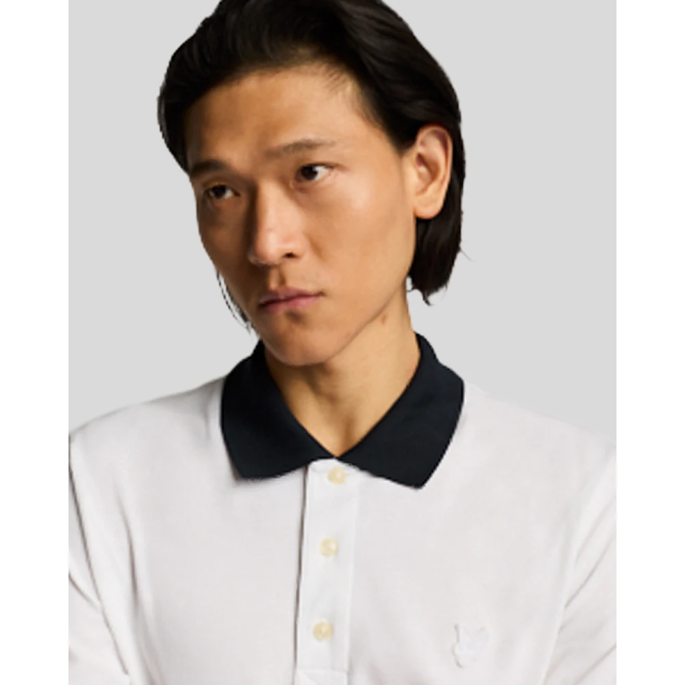 Lyle & Scott SS Polo Shirts Superfine Ringer Polo Shirt White Heren