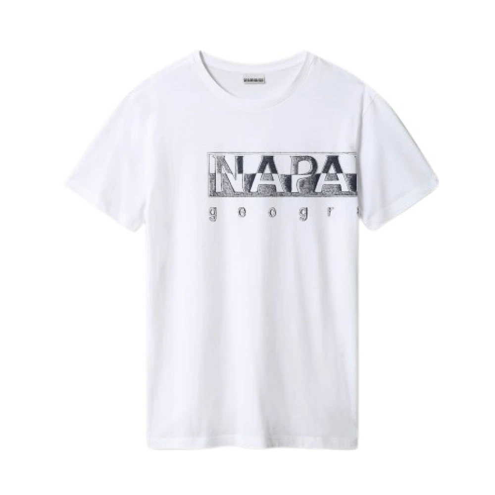 Napapijri Heren T-shirt van katoen White Heren