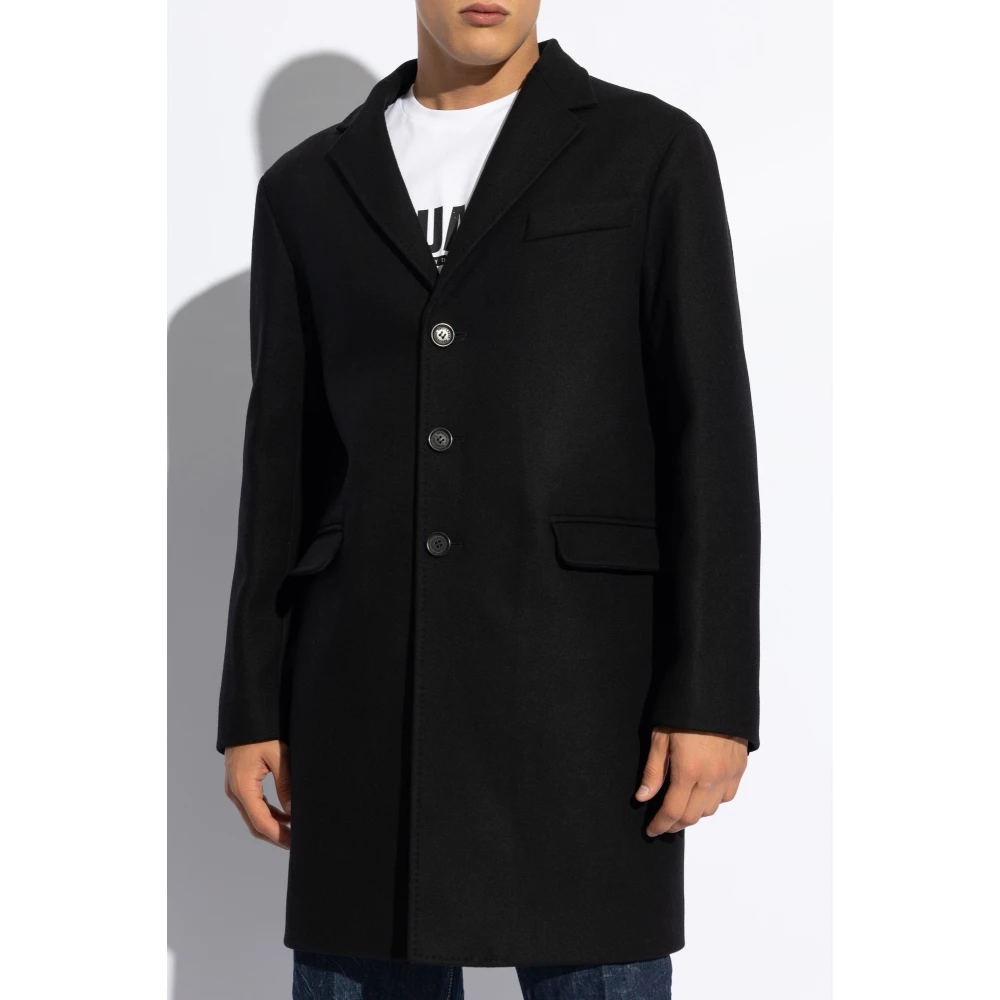 Dsquared2 Wollen jas Black Heren