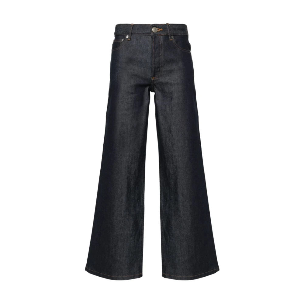 A.p.c. Wijde donkere denim jeans Black Dames