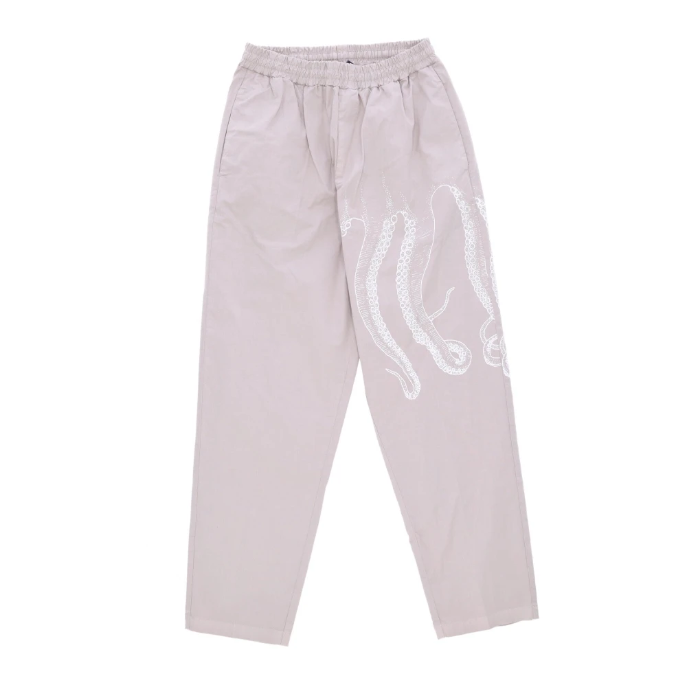 Octopus Uomo Grigio Pantaloni Jogger Grigi Con Vita Elastica
