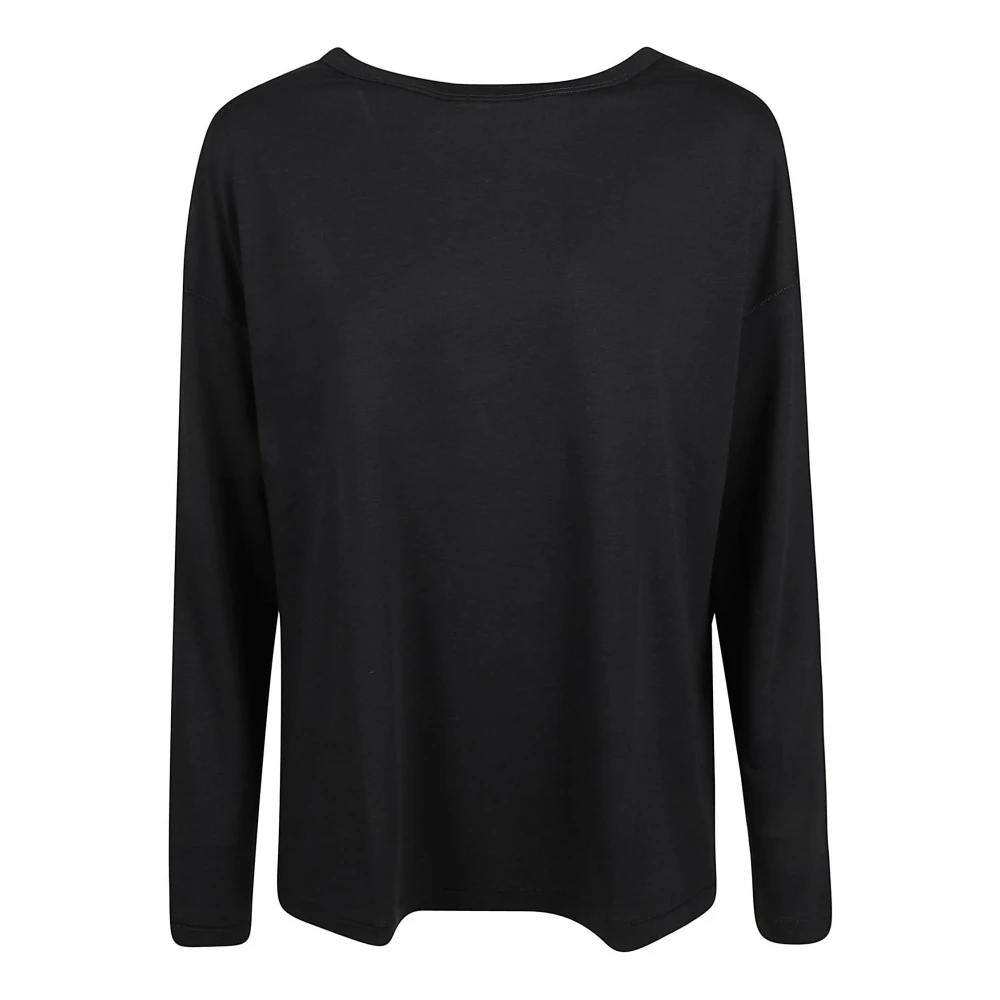 Majestic filatures Blauwe Lyocell Katoen T-shirts en Polos Blue Dames