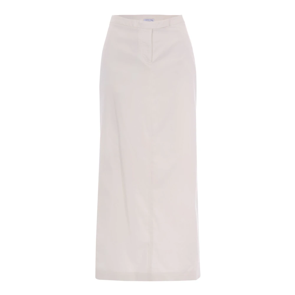 Patrizia Pepe Vrouw Wit Rokken Dames, S, Katoen, Midi Rok