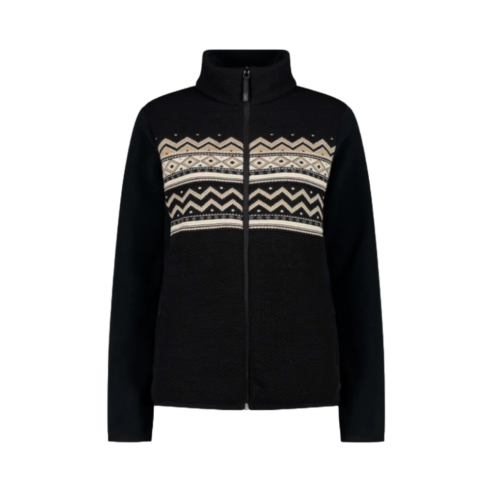 Cmp Women's Black Sweater Arctic Fleece Regular Fit