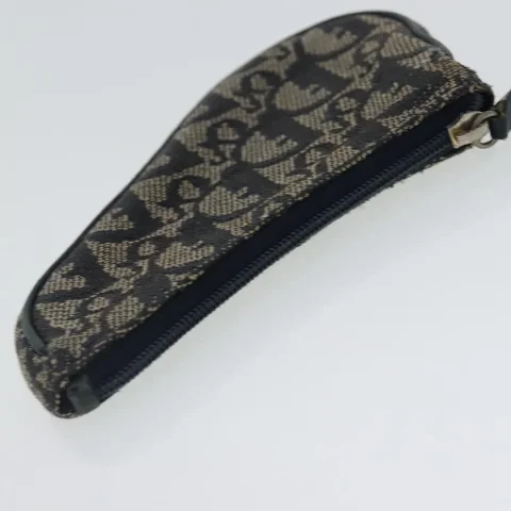 Dior Vintage Pre-owned Canvas wallets Blue Dames