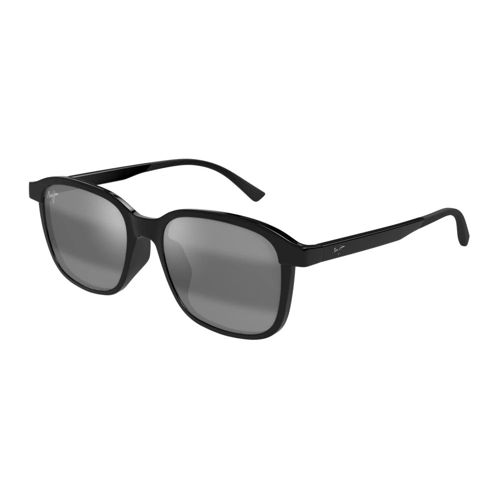 Maui Jim Men's Black Sunglasses, 55 Mm, Shiny Sunglasses