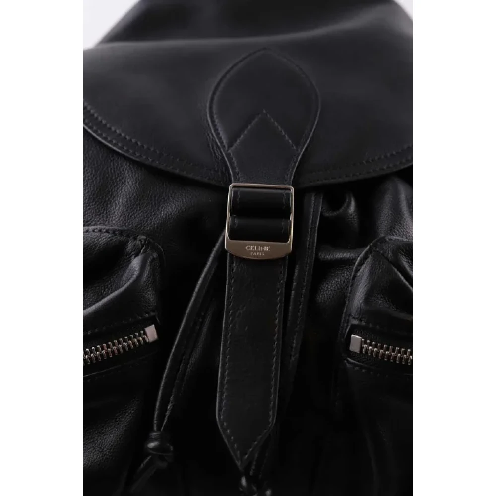 Celine Vintage Pre-owned Leather shoulder-bags Black Dames