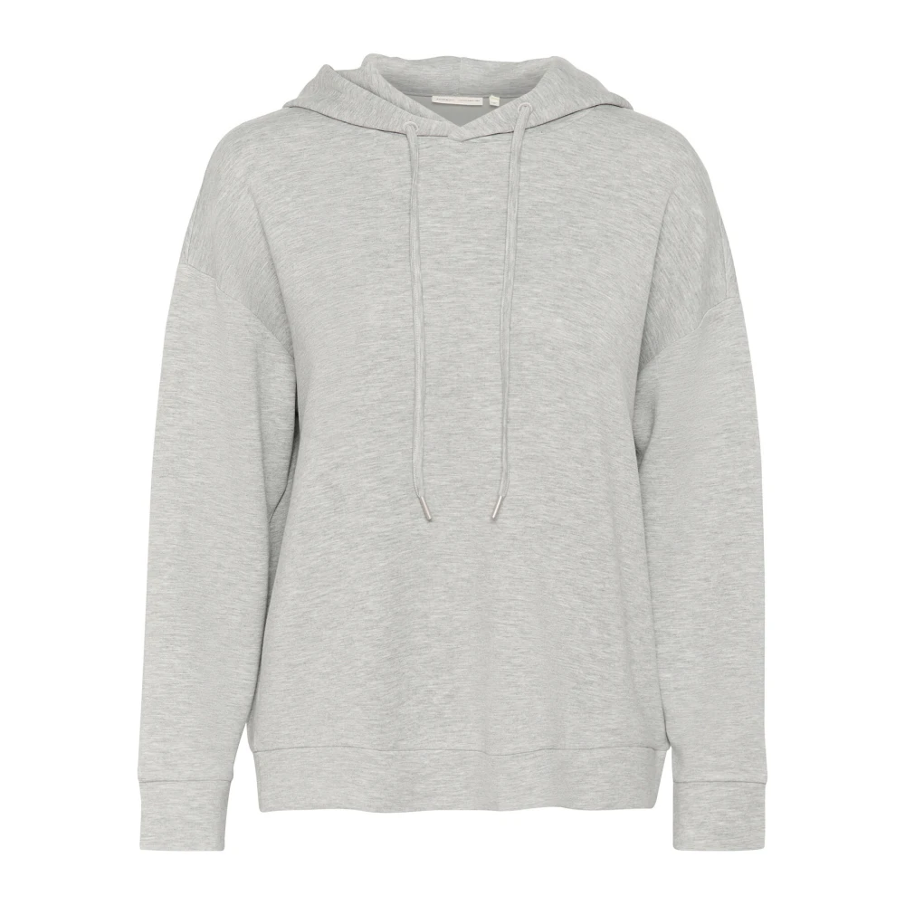 InWear Graniet Melange Hoodie Sweatshirt Gray Dames