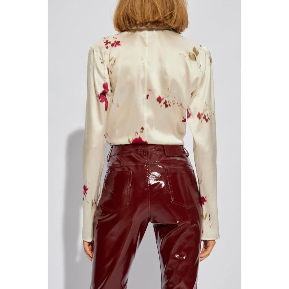 Blumarine Zijden top Beige Dames