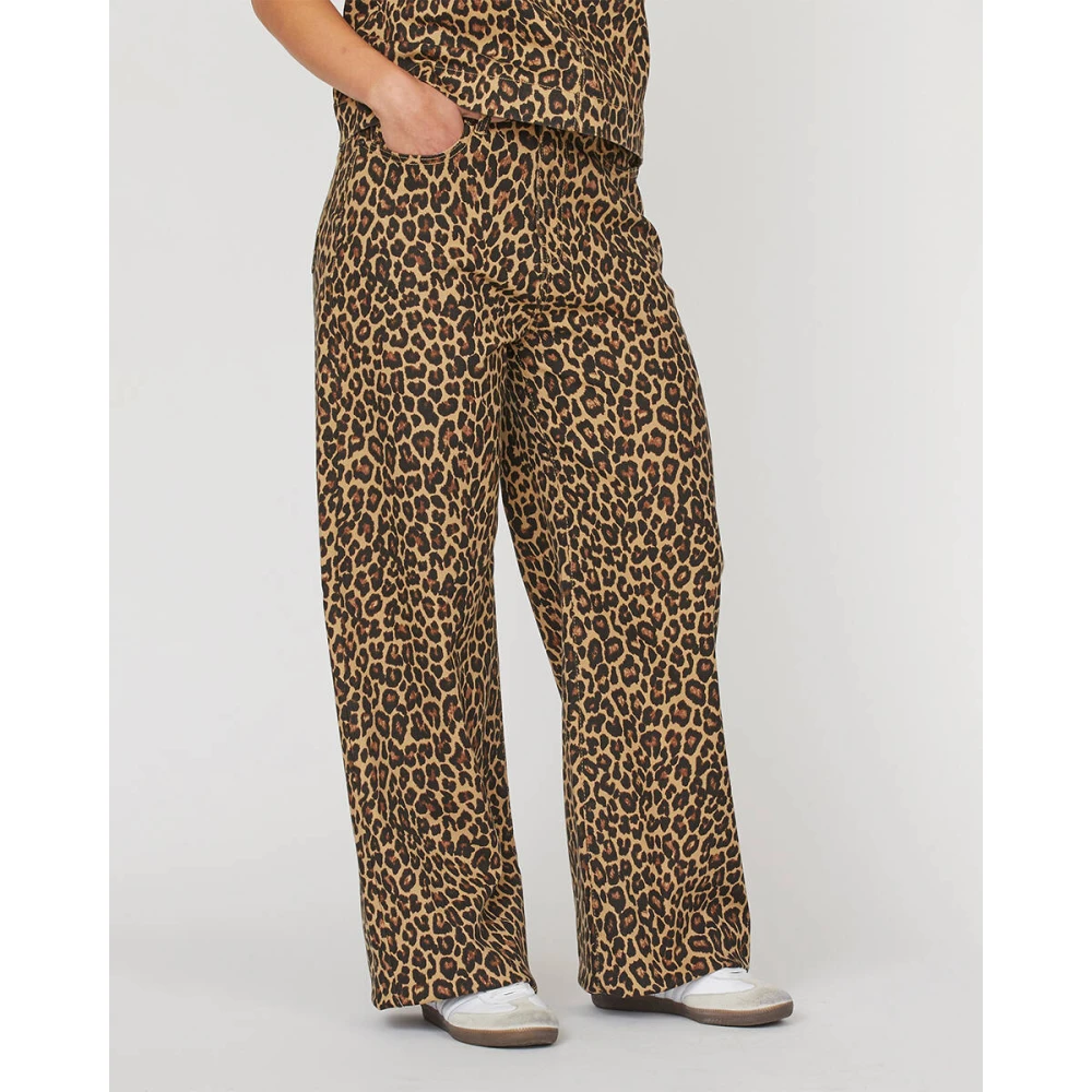 Sisters Point Stijlvolle Denim Jeans Brown Dames