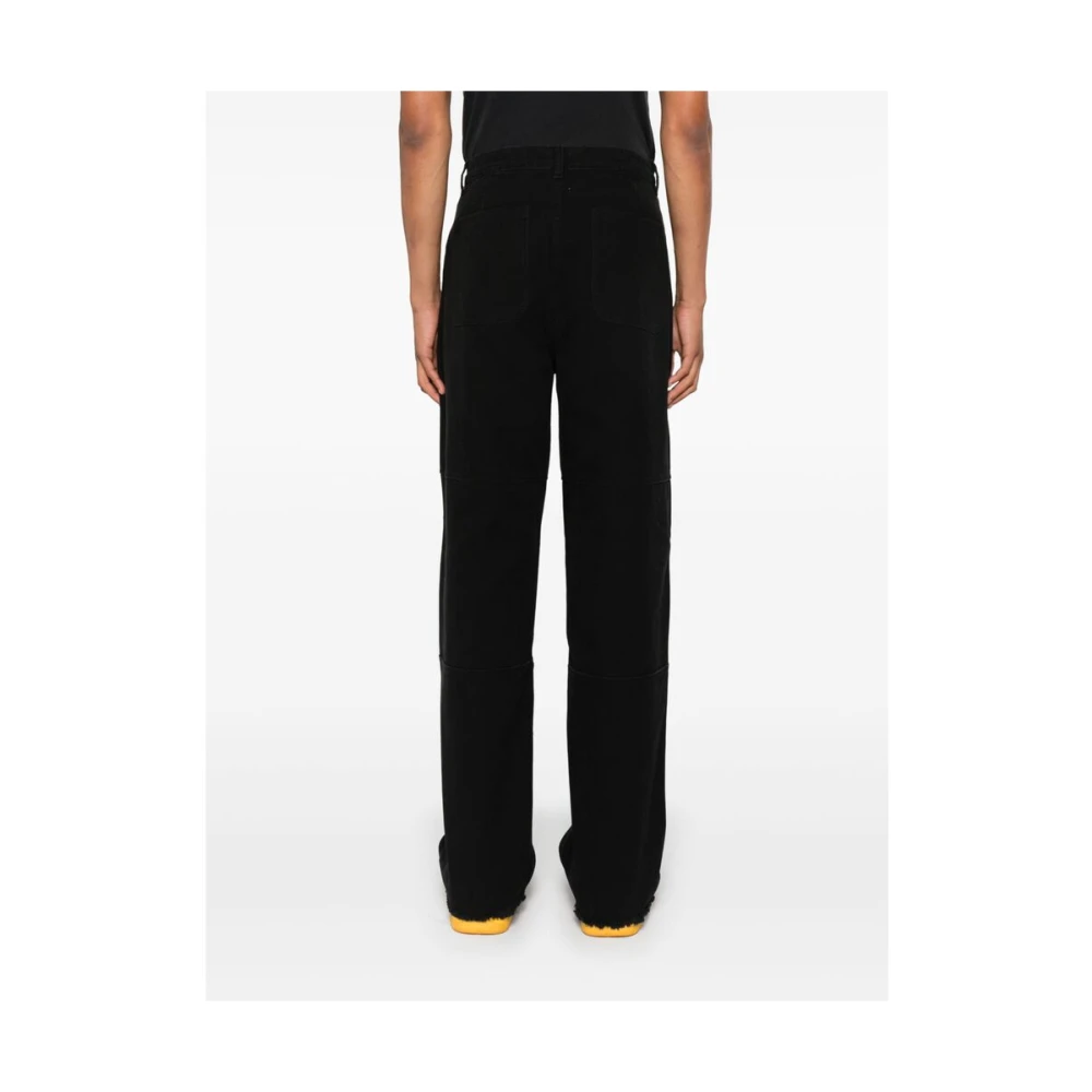 Honor The Gift Zwarte Katoenen Panel Logo Broek Black Heren