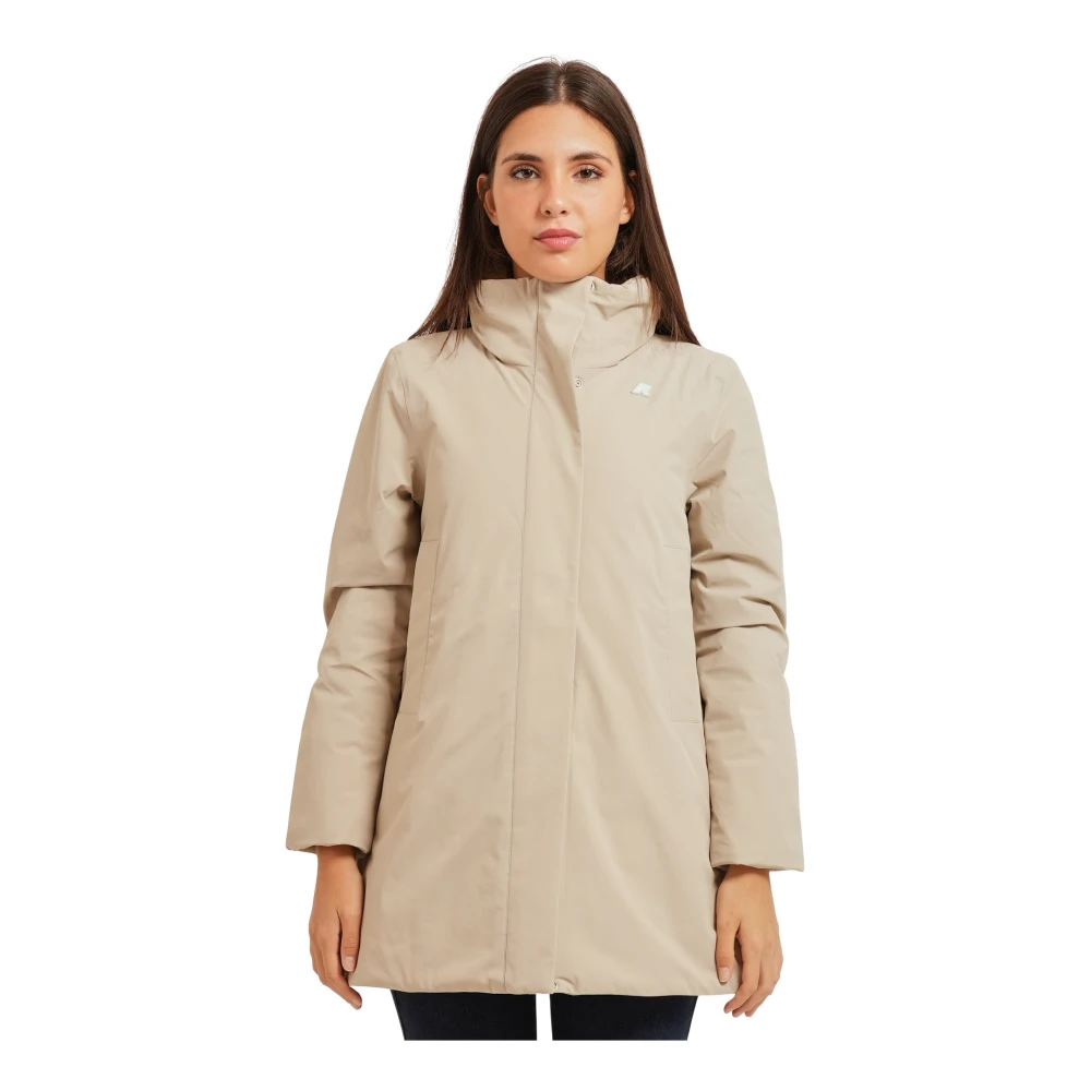 K-Way Donna Beige Giacche, Xs, New,