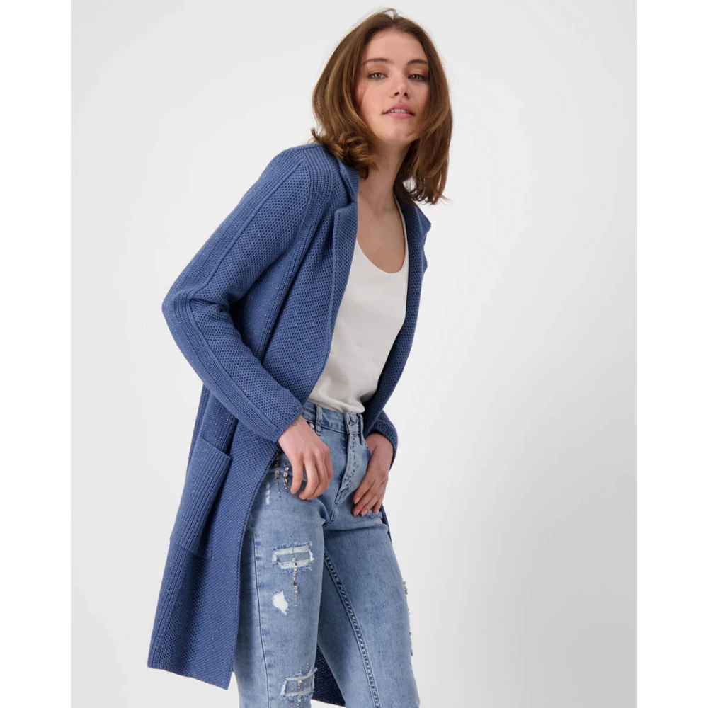 monari Gebreide Vest 807889 Blue Dames