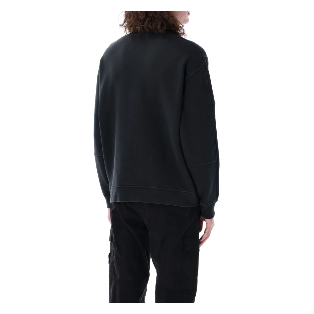 Stone Island Oversized Crewneck Sweatshirt Black Heren