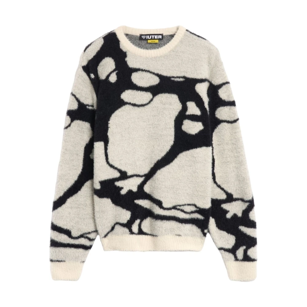 Iuter Marmer Trui in Wit Wol White Heren