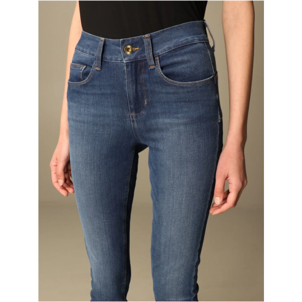 Liu Jo Skinny Jeans met Bottom Up Design Blue Dames