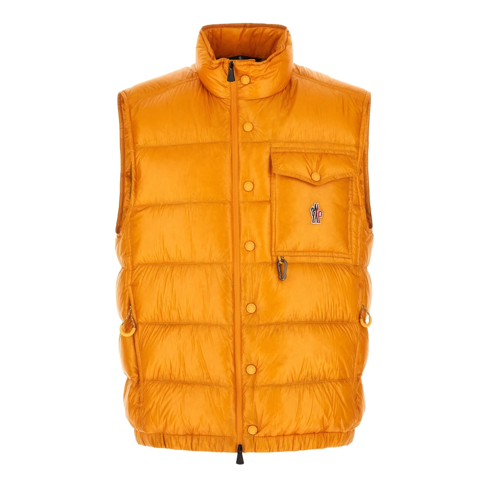 Moncler Unisex Kids Yellow Waistcoats, 2 Y, Uychi Packable Down Vest