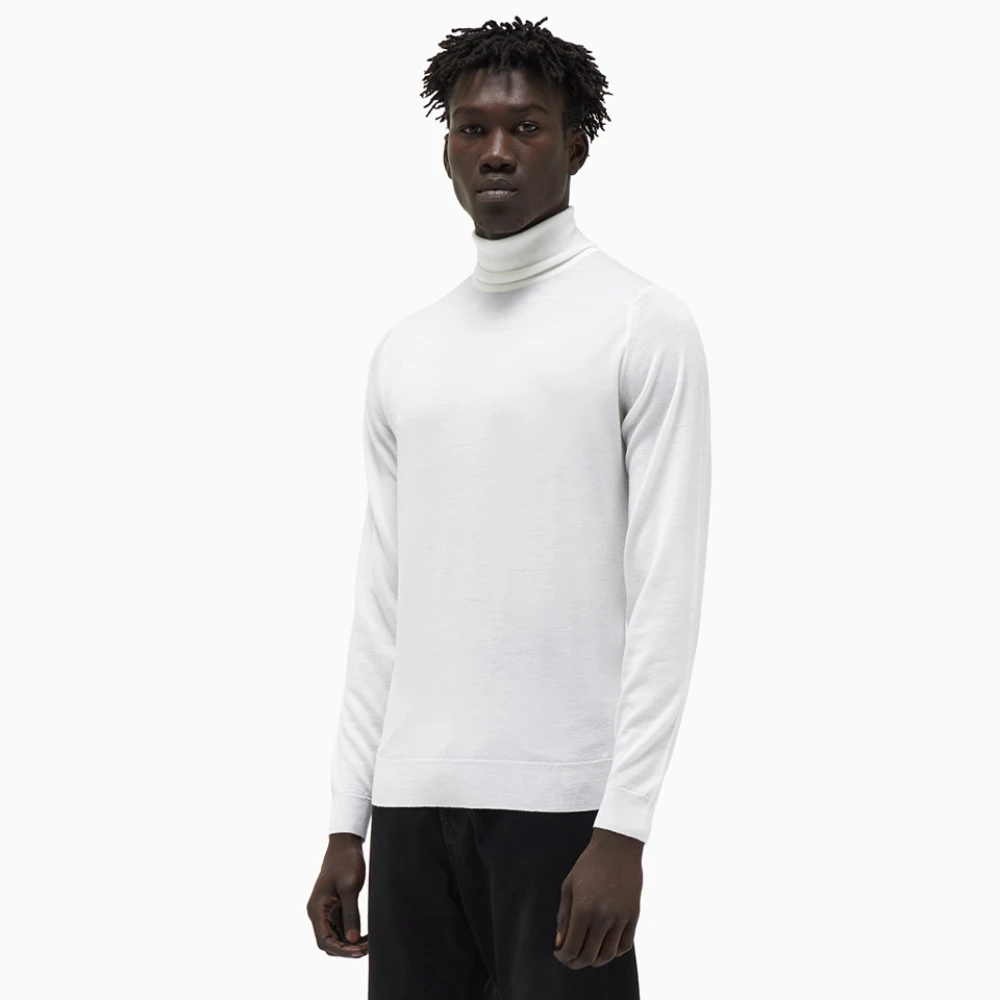John Smedley Effen Kleur Woltrui White Heren