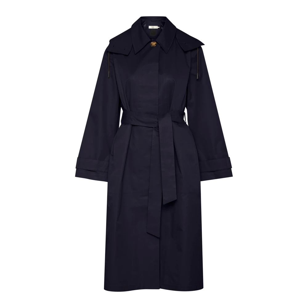 InWear Waterdichte Trenchcoat Marineblauw Blue Dames