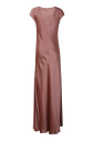 robe-longue-en-soie-rose-col-en-v