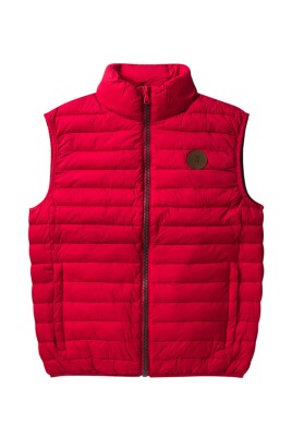 gilet-rouge-sans-manches-rembourre-en-nylon-de-course