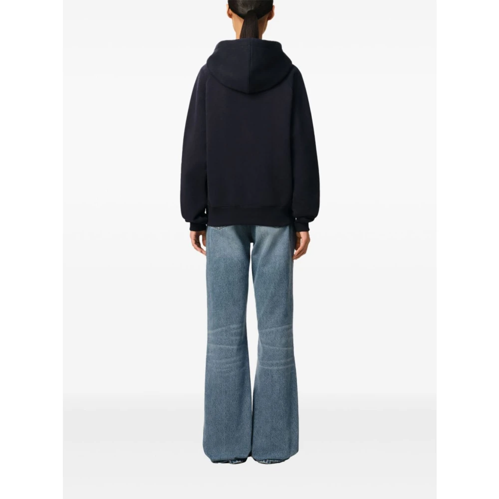 Ami Paris Blauwe trui met capuchon en zak Blue Heren