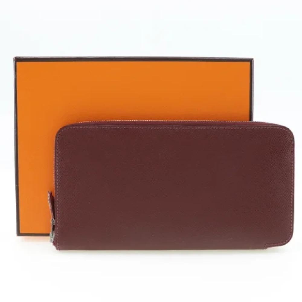 Hermès Vintage Pre-owned Leather wallets Red Dames
