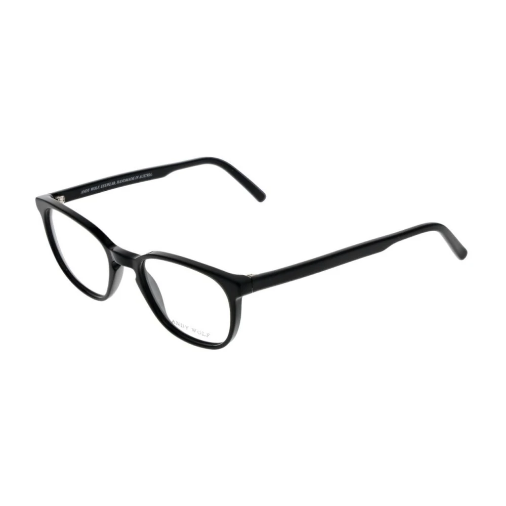 Andy Wolf Unisex Black Round Optical Frames With Case