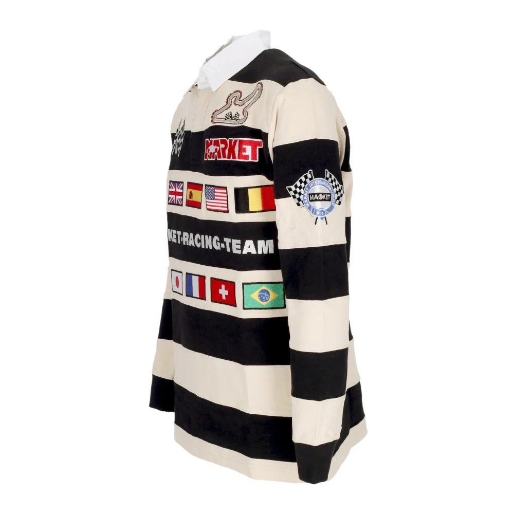 Market Grand Prix Lange Mouw Polo Shirt Multicolor Heren