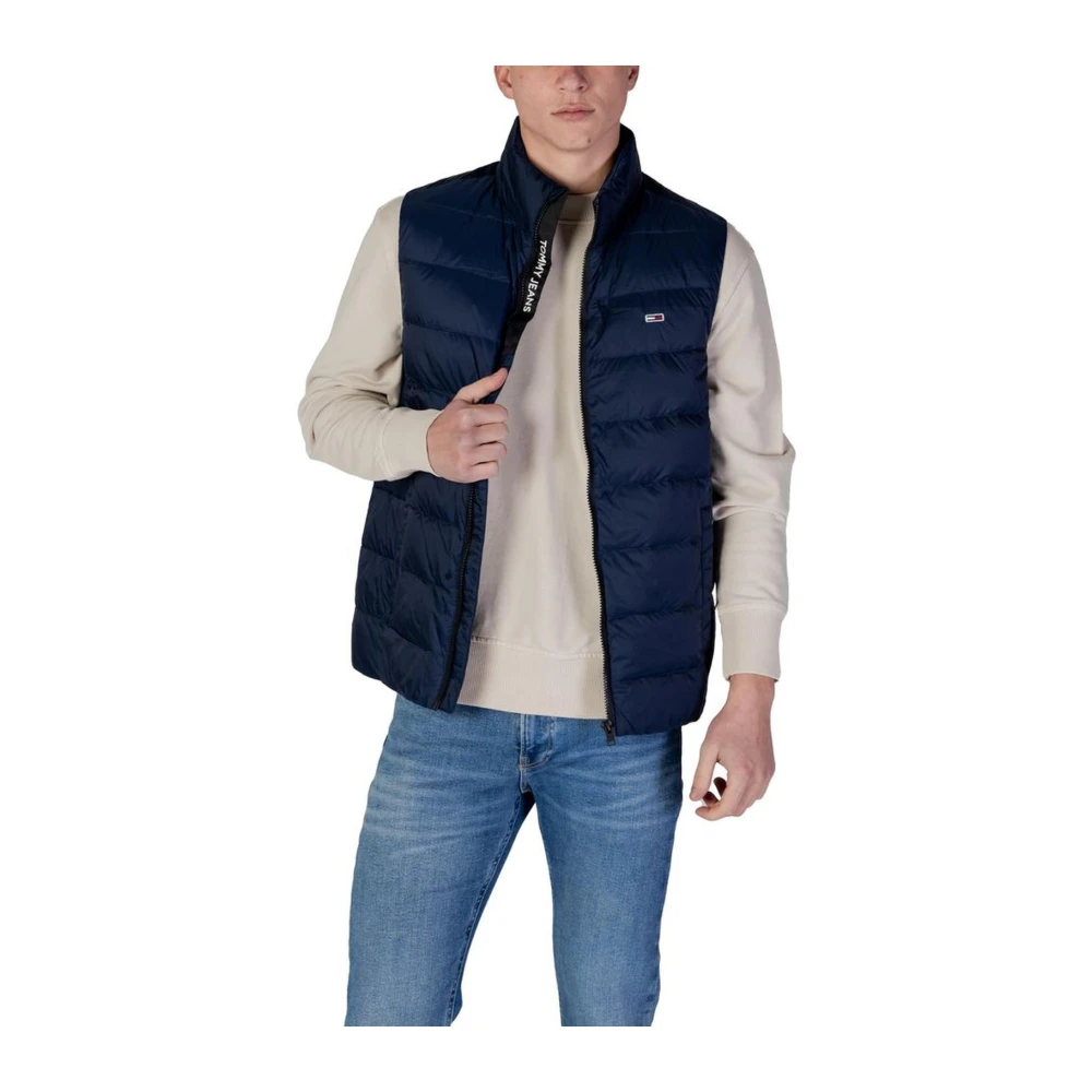 Tommy Jeans Blauwe Lichtgewicht Polyamide Jas Heren Collectie Blue Heren