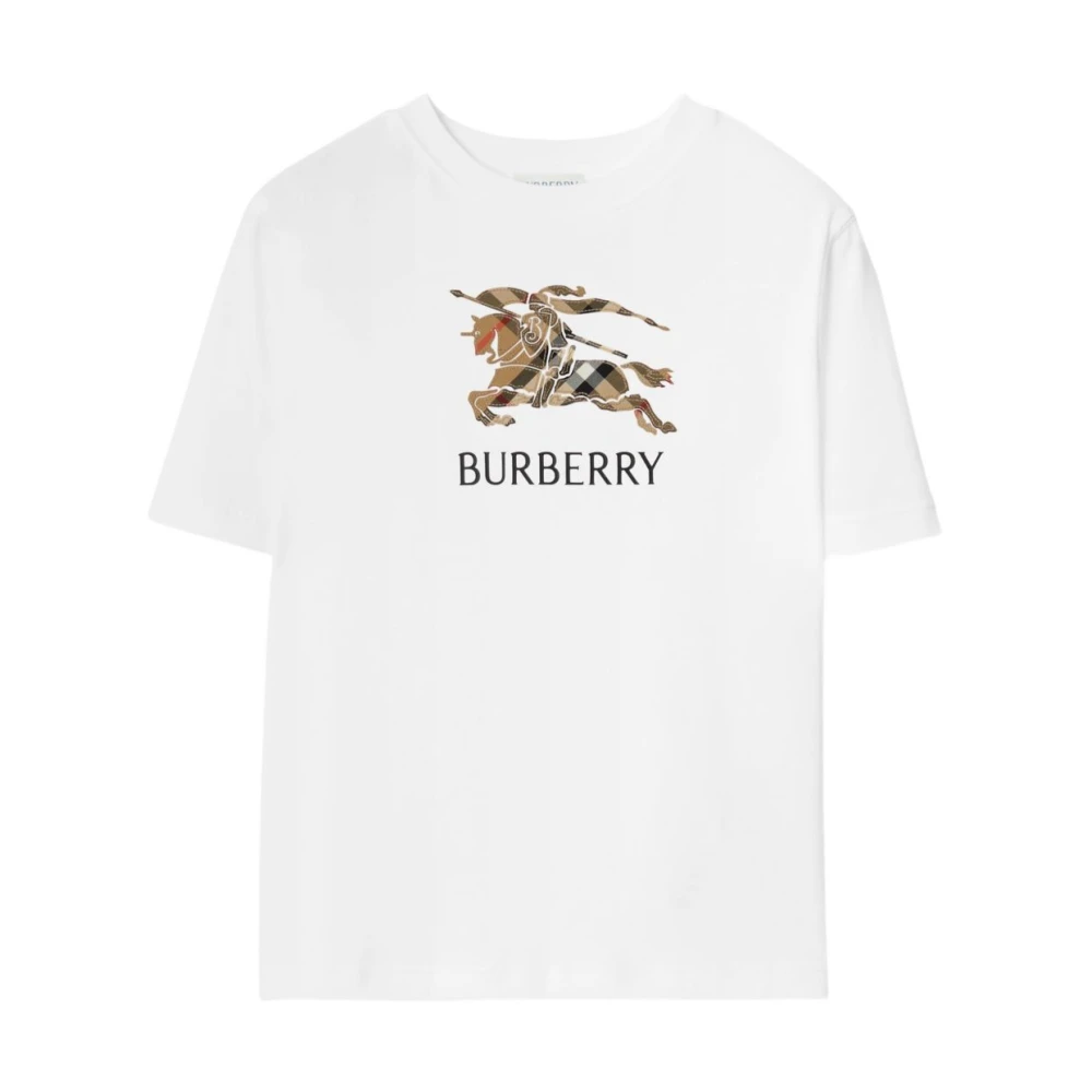 Burberry Unisex White T-Shirts And Polos